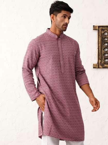 Jompers Men Handloom Thread Work Kurta Set