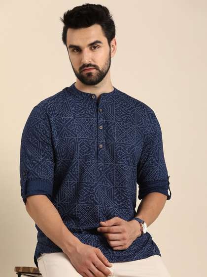 Rayon Sanganeri Floral Block Print Kurti